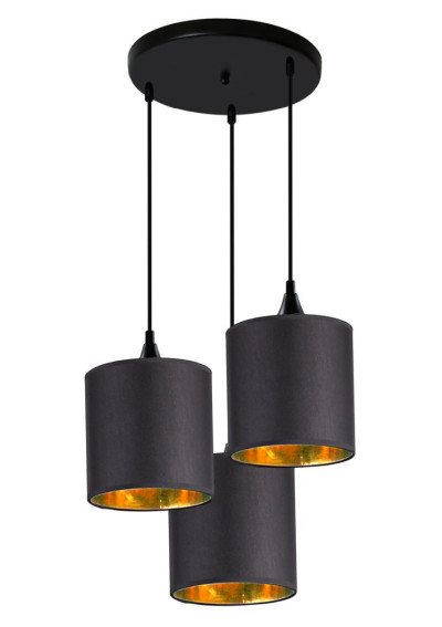 Long pendant light E14 black 40 cm