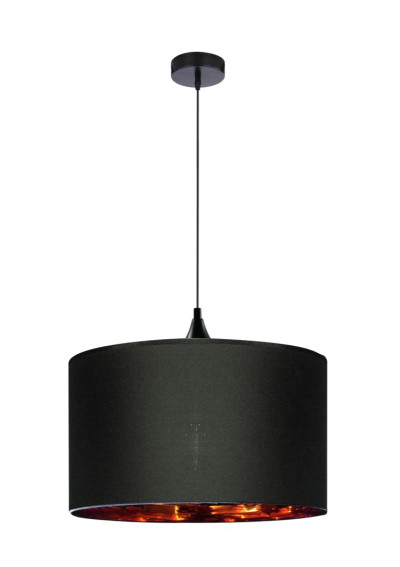 Long pendant light E27 black 30 cm