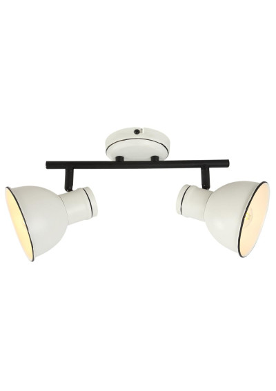 Lampa sufitowa Zumba 2xE14 biało czarny 39 cm