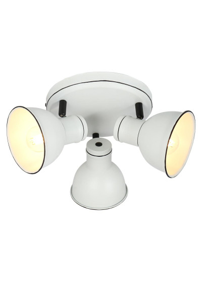 Lampa sufitowa Zumba 3xE14 biało czarny 33 cm