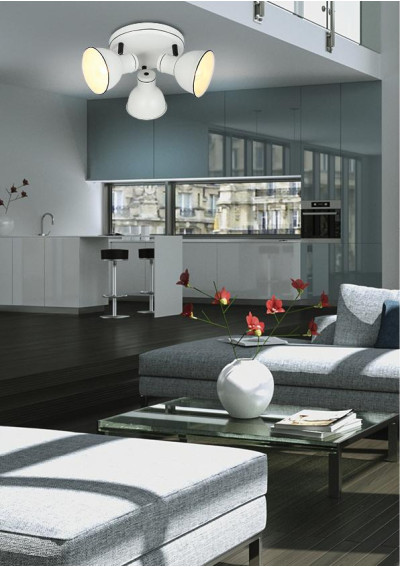 Zumba ceiling light 3xE14 black and white 33 cm - product image 3