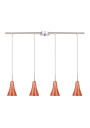 Rufi pendant light 4xE14 satin nickel 81 cm