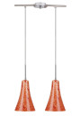 Rufi pendant light 2xE14 satin nickel 39 cm