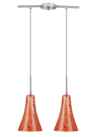 Rufi pendant light 2xE14 satin nickel 39 cm