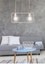 Frame pendant light 2xE27 white 50 cm - product image 1