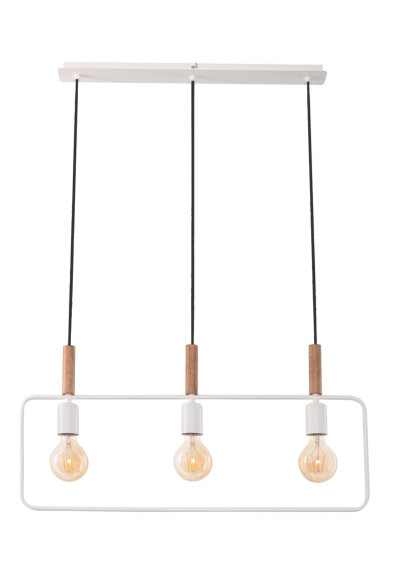 Frame pendant light 3xE27 black 70 cm