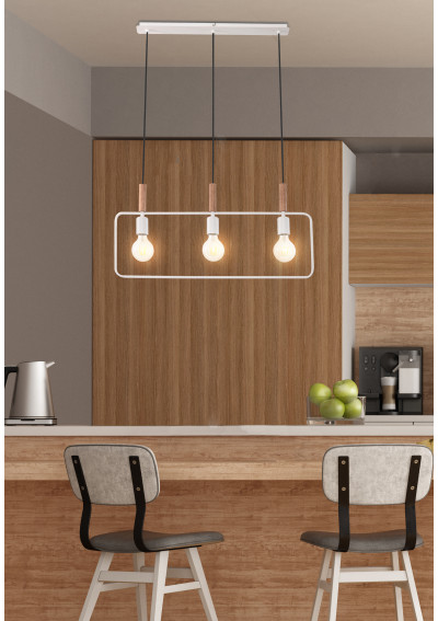 Frame pendant light 3xE27 black 70 cm - product image 3