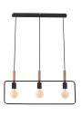 Frame pendant light 3xE27 black 70 cm