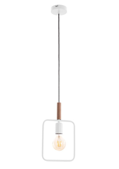 Frame pendant light 1xE27 white 20 cm