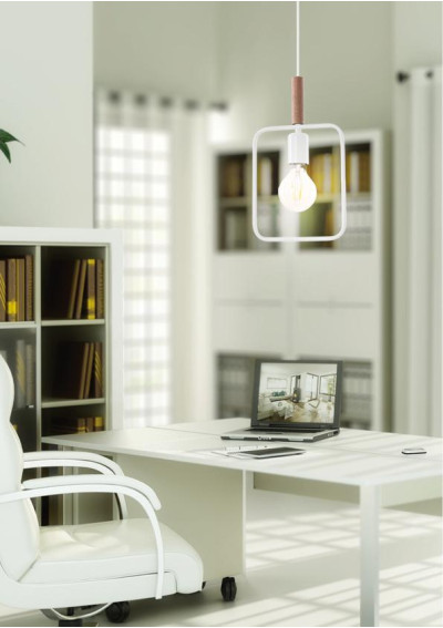 Lampa wisząca Frame 1xE27 biały 20 cm - zdjęcie produktu 2