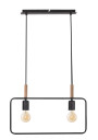 Frame pendant light 2xE27 black 50 cm