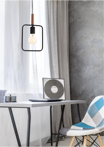 Frame pendant light 1xE27 black 20 cm - product image 2