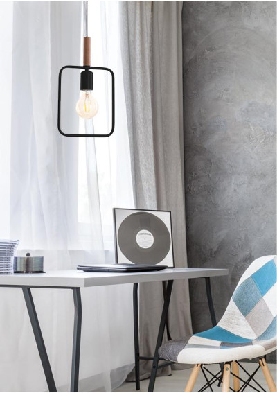 Lampa wisząca Frame 1xE27 czarny 20 cm - zdjęcie produktu 4