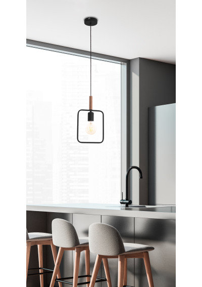 Frame pendant light 1xE27 black 20 cm - product image 5