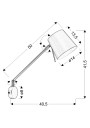 Lampa ścienna Killy 1xE14 czarny matowy 40,5 cm - wymiary produktu