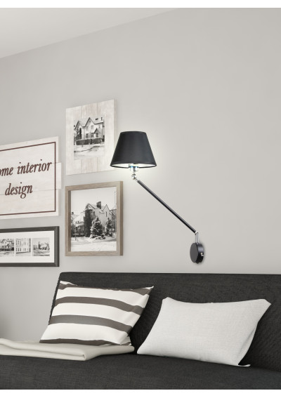 Filly wall light E14 black 39 cm