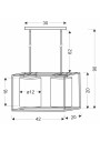 Lampa sufitowa Luri 2xE27 42 cm - wymiary produktu