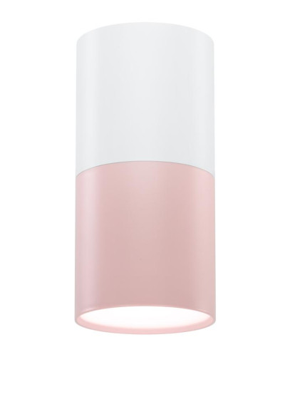 Oprawa stropowa Tuba GU10 różowy+biały 5,8 cm