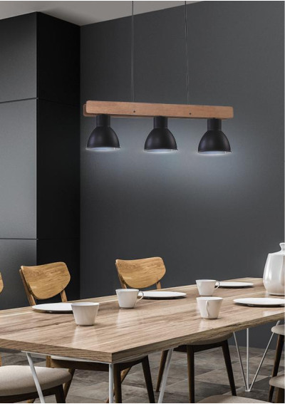 Lampa wisząca Vario 3xE27 czarny 73 cm - zdjęcie produktu 2