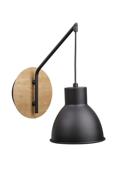 Lampa ścienna Vario 1xE27 czarny 28 cm