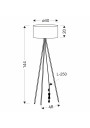 Vanti floor lamp 144 cm - product dimensions