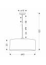 Lampa wisząca Vanti 1xE27 zielony 40 cm - wymiary produktu