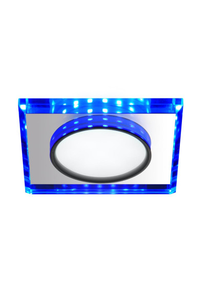 Ssp-22 ceiling fitting 8 W LED 6500 K blue ring, szkło bezbarwne 11,2 cm
