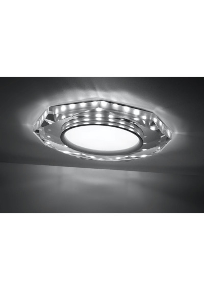 Ssp-24 ceiling fitting 8 W LED 6500 K ring white, szkło bezbarwne 11,2 cm - product image 1