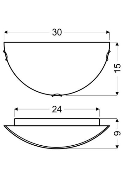 Lucy wall light 1xE27 multikolor 30 cm - product dimensions