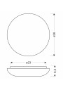 Lampa sufitowa Milo 12 W LED 4000 K biały 26 cm - wymiary produktu