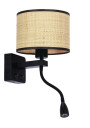 Lampa ścienna Polo 3000 K czarny + beżowy 18 cm