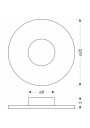 Koło wall light 6500 K white 20 cm - product dimensions