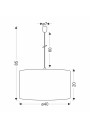 Lampa wisząca E27 1xE27 brązowy 40 cm - wymiary produktu