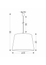 E27 pendant light 1xE27 brown 35 cm - product dimensions