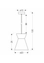 Lampa wisząca Etnos 1xE27 beżowy 20 cm - wymiary produktu