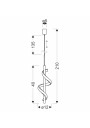 Sprait pendant light 4000 K black 12 cm - product dimensions