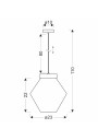 Lampa wisząca Brels 1xE27 zielony 23 cm - wymiary produktu