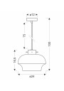 Conissimo pendant light 1xE27 pomarańczowy 24 cm - product dimensions