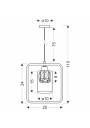 Lampa wisząca Destro 1xE27 brązowy 20 cm - wymiary produktu