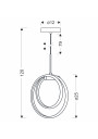 Lampa wisząca Croma 15 W LED 3000 K srebrny 25 cm - wymiary produktu