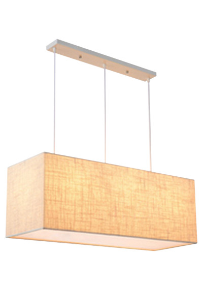 Boho pendant light 5xE14 white, abażur len 76 cm