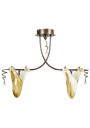 Magma pendant light 2xG9 brown 25 cm