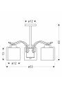 Visto pendant light E27 black 52 cm - product dimensions