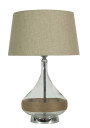 Eco table lamp 1xE27 abażur black, sztyca srebrna 40 cm
