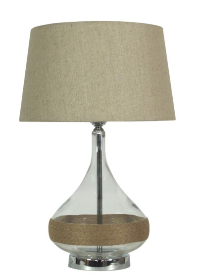 Eco table lamp 1xE27 abażur black, sztyca srebrna 40 cm