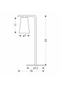 Gu10 table lamp 1xGU10 black 18 cm - product dimensions