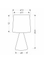 Satti table lamp 1xE14 brown 13 cm - product dimensions