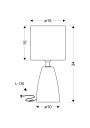 Viles table lamp 1xE14 beige 15 cm - product dimensions