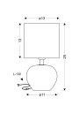 Sevil table lamp 1xE14 brown 13 cm - product dimensions