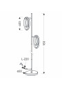 Croma floor lamp 160 cm - product dimensions
